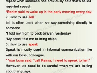 How to use ( say, tell, speak & talk)