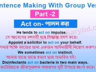 Sentence Making With Group Verbs-2