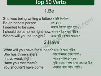 Top 50 Verb