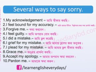 Several Ways To Say Sorry